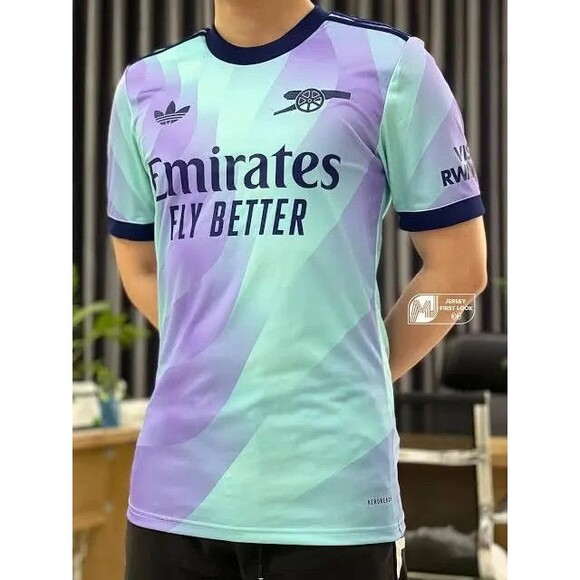 Adidas Arsenal 24/25 Alternate Blue Soccer Jersey Third Kit Women Medium IS8114 - Picture 6 of 11
